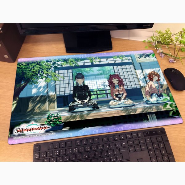 画像2:  【予約商品】  カーテン魂　学園アイドルマスター　ラバーマット（自分と向き合う時間だ） 【26年10月上旬発売】 (2)