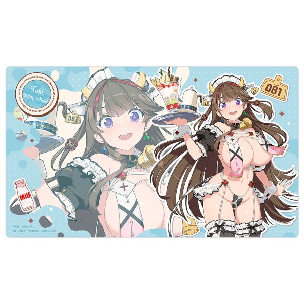 画像1:  【予約商品】  カーテン魂　シノビマスター 閃乱カグラ NEW LINK　描き下ろしラバーマット（鴇／ミルキーメイド） 【26年10月上旬発売】 (1)