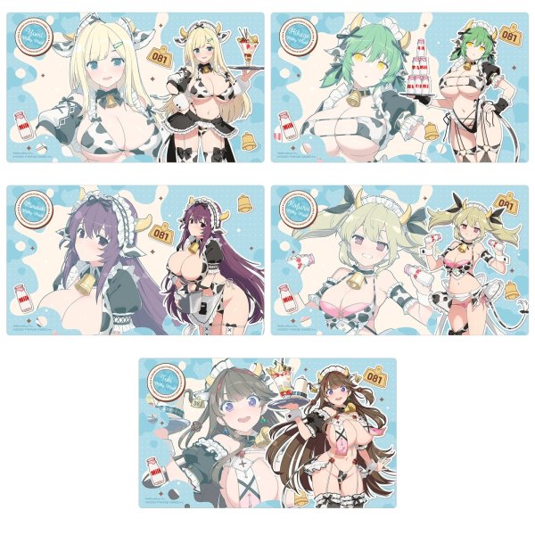 画像4:  【予約商品】  カーテン魂　シノビマスター 閃乱カグラ NEW LINK　描き下ろしラバーマット（紫／ミルキーメイド） 【26年10月上旬発売】 (4)