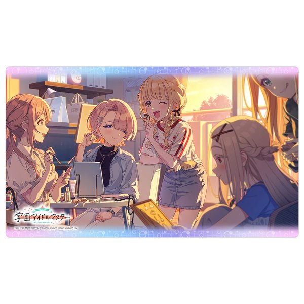 画像1:  【予約商品】  カーテン魂　学園アイドルマスター　ラバーマット（オシャレもメイクも♪） 【26年10月上旬発売】 (1)