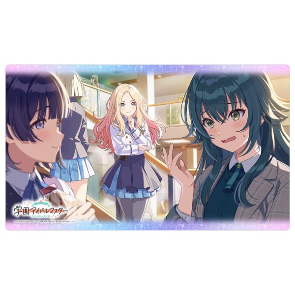 画像1:  【予約商品】  カーテン魂　学園アイドルマスター　ラバーマット（月村手毬、興味深いわね） 【26年10月上旬発売】 (1)