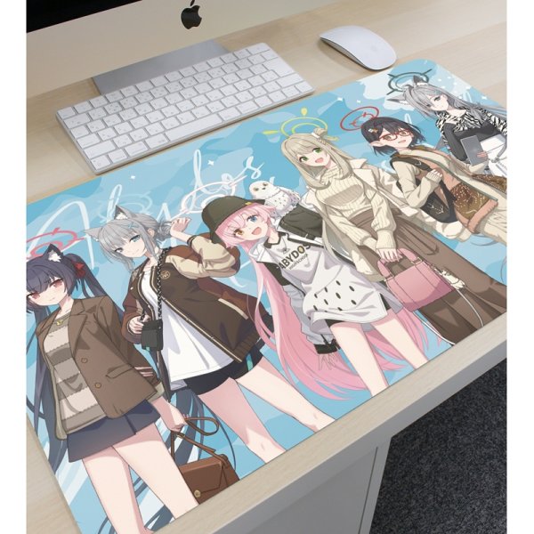 画像3:  【予約商品】  アルマビアンカ　ブルーアーカイブ アビドス マルチデスクマット 【26年9月中旬発売】 (3)
