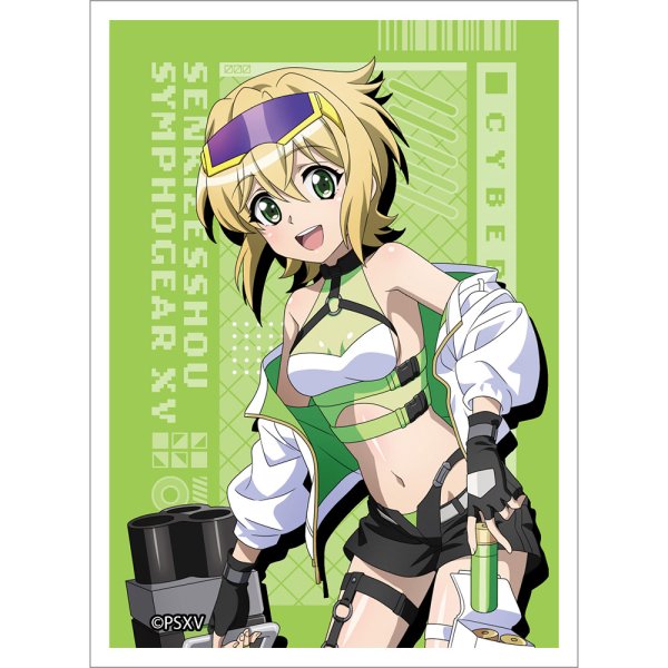 画像1:  【予約商品】  カーテン魂　戦姫絶唱シンフォギアＸＶ　描き下ろしスリーブ（切歌／サイバーミリタリー）（65枚入り） 【26年12月上旬発売】 (1)