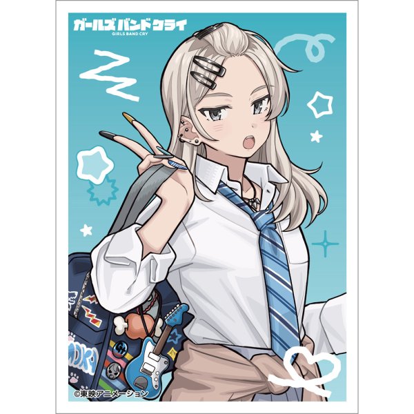 画像1:  【予約商品】  カーテン魂　ガールズバンドクライ　描き下ろしスリーブ（河原木桃香／平成ギャル）（65枚入り） 【26年12月上旬発売】 (1)