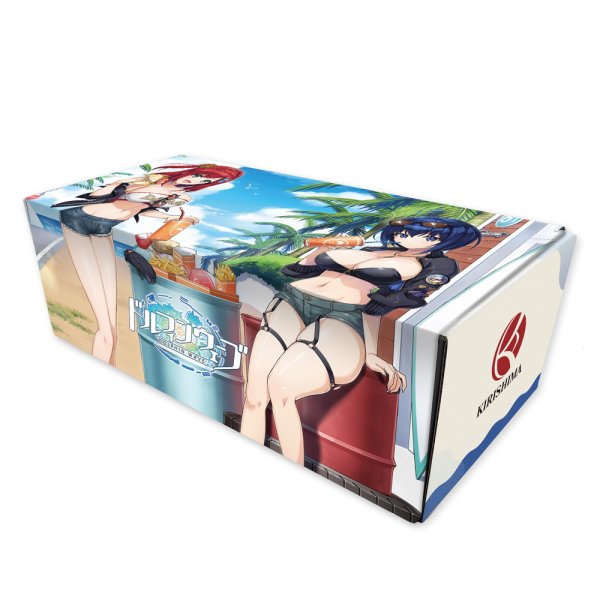 画像1:  【予約商品】  カーテン魂　ドルフィンウェーブ　描き下ろしストレージボックス（咲宮 入華&都条 みちる／コーストライディング） 【26年12月上旬発売】 (1)