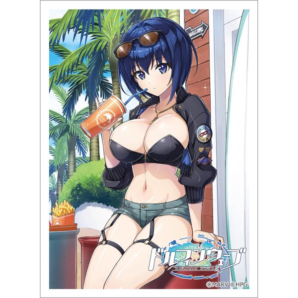 画像1:  【予約商品】  カーテン魂　ドルフィンウェーブ　描き下ろしスリーブ（都条 みちる／コーストライディング）（65枚入り） 【26年12月上旬発売】 (1)