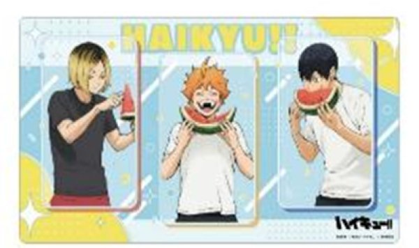 画像1:  【予約商品】  ツキナギ　ハイキュー!! ラバーデスクマットコレクション　スイカ（日向・影山・孤爪） 【26年9月30日発売】 (1)