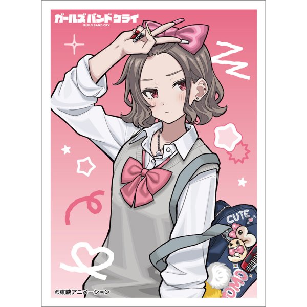 画像1:  【予約商品】  カーテン魂　ガールズバンドクライ　描き下ろしスリーブ（海老塚智／平成ギャル）（65枚入り） 【26年12月上旬発売】 (1)