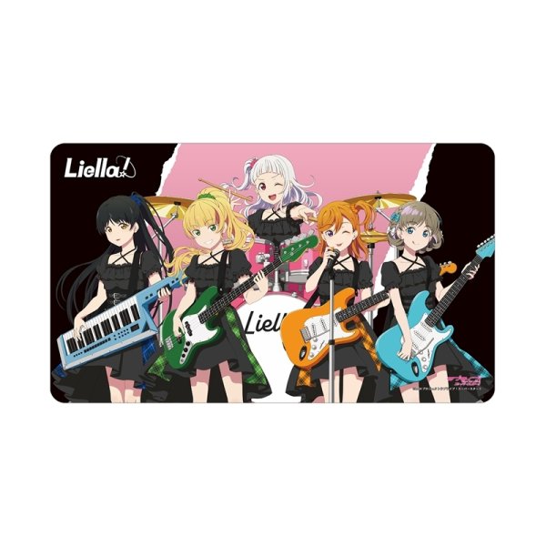画像1:  【予約商品】  アルマビアンカ　ラブライブ！スーパースター!!　描き下ろし 1期生 バンドver. マルチデスクマット 【26年10月中旬発売】 (1)