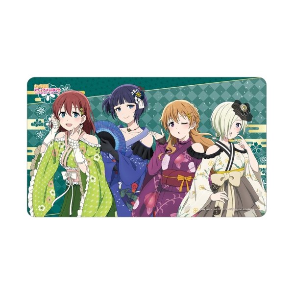 画像1:  【予約商品】  アルマビアンカ　ラブライブ！虹ヶ咲学園スクールアイドル同好会 描き下ろし 3年生 着物ドレスver. マルチデスクマット 【26年10月中旬発売】 (1)