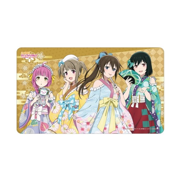 画像1:  【予約商品】  アルマビアンカ　ラブライブ！虹ヶ咲学園スクールアイドル同好会 描き下ろし 1年生 着物ドレスver. マルチデスクマット 【26年10月中旬発売】 (1)