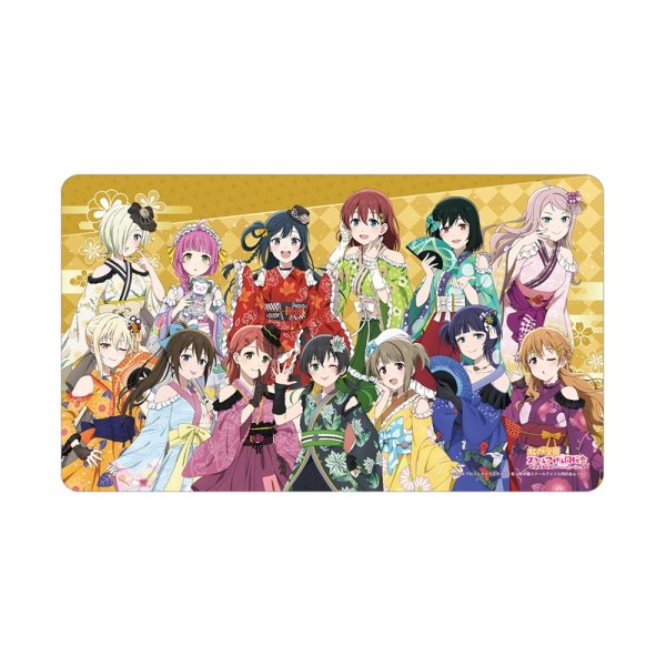 画像1:  【予約商品】  アルマビアンカ　ラブライブ！虹ヶ咲学園スクールアイドル同好会 描き下ろし 集合 着物ドレスver. マルチデスクマット 【26年10月中旬発売】 (1)