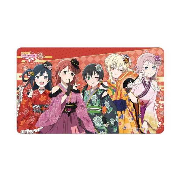 画像1:  【予約商品】  アルマビアンカ　ラブライブ！虹ヶ咲学園スクールアイドル同好会 描き下ろし 2年生 着物ドレスver. マルチデスクマット 【26年10月中旬発売】 (1)
