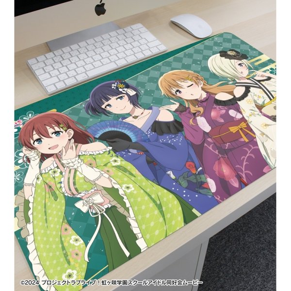 画像3:  【予約商品】  アルマビアンカ　ラブライブ！虹ヶ咲学園スクールアイドル同好会 描き下ろし 3年生 着物ドレスver. マルチデスクマット 【26年10月中旬発売】 (3)