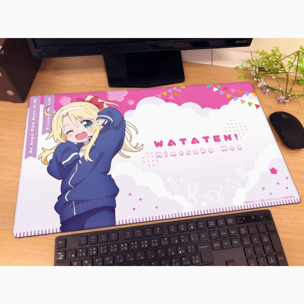 画像2:  【予約商品】  カーテン魂　私に天使が舞い降りた！プレシャス・フレンズ 描き下ろしラバーマット（姫坂乃愛／運動会） 【26年11月上旬発売】    (2)