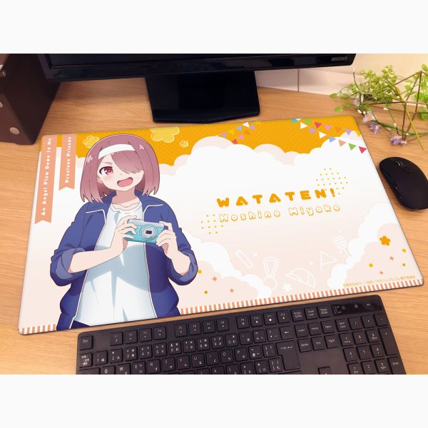 画像2:  【予約商品】  カーテン魂　私に天使が舞い降りた！プレシャス・フレンズ 描き下ろしラバーマット（星野みやこ／運動会） 【26年11月上旬発売】    (2)