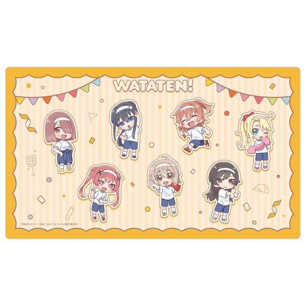画像1:  【予約商品】  カーテン魂　私に天使が舞い降りた！プレシャス・フレンズ ラバーマット（ミニキャラ／運動会） 【26年11月上旬発売】    (1)
