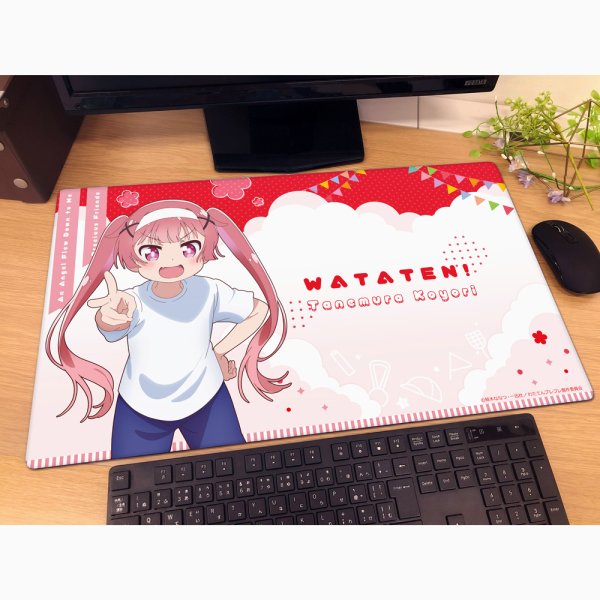 画像2:  【予約商品】  カーテン魂　私に天使が舞い降りた！プレシャス・フレンズ 描き下ろしラバーマット（種村小依／運動会） 【26年11月上旬発売】    (2)