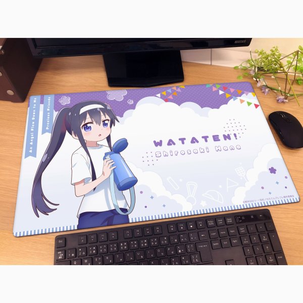 画像2:  【予約商品】  カーテン魂　私に天使が舞い降りた！プレシャス・フレンズ 描き下ろしラバーマット（白咲 花／運動会） 【26年11月上旬発売】    (2)