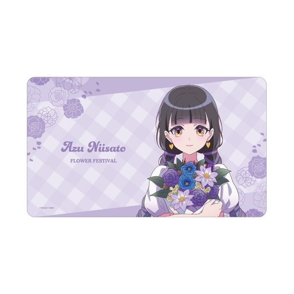 画像1:  【予約商品】  アルマビアンカ　前橋ウィッチーズ 描き下ろし 新里アズ 花祭りver. マルチデスクマット 【26年11月上旬発売】 (1)