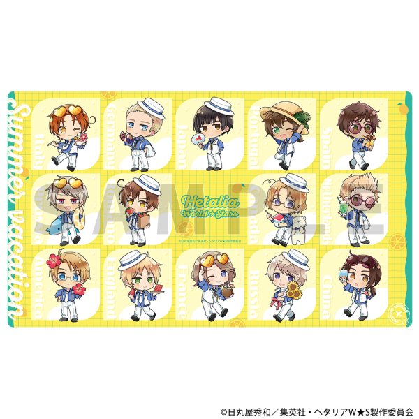 画像1:  【予約商品】  カーテン魂　ヘタリア World★Stars ラバーマット（サマーバケーション） 【26年11月中旬発売】 (1)