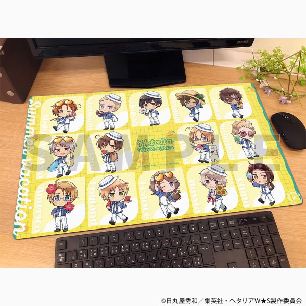 画像2:  【予約商品】  カーテン魂　ヘタリア World★Stars ラバーマット（サマーバケーション） 【26年11月中旬発売】 (2)
