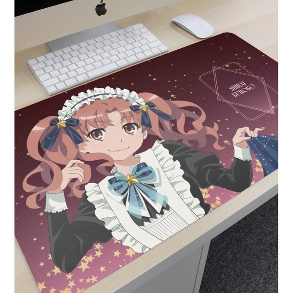 画像3:  【予約商品】  アルマビアンカ　とある科学の超電磁砲Ｔ 描き下ろし 白井黒子 星空メイドver. マルチデスクマット 【26年11月上旬発売】    (3)