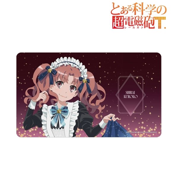 画像2:  【予約商品】  アルマビアンカ　とある科学の超電磁砲Ｔ 描き下ろし 白井黒子 星空メイドver. マルチデスクマット 【26年11月上旬発売】    (2)