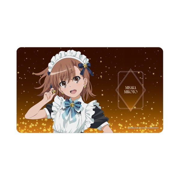 画像1:  【予約商品】  アルマビアンカ　とある科学の超電磁砲Ｔ 描き下ろし 御坂美琴 星空メイドver. マルチデスクマット 【26年11月上旬発売】    (1)