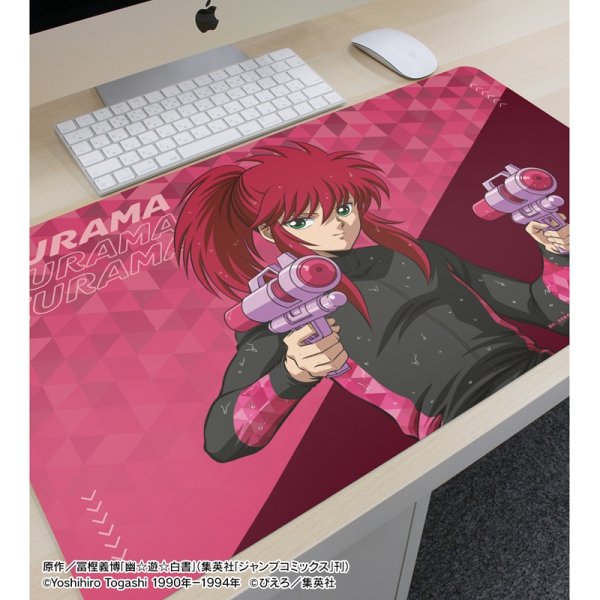 画像3:  【予約商品】  アルマビアンカ　TVアニメ『幽☆遊☆白書』 描き下ろし 蔵馬 ウォーターガンバトルver. マルチデスクマット 【26年11月中旬発売】 (3)