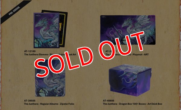 画像2:  【予約商品】  AT-12189  The Justhera Sleeves - Standard size - Dual Art（100枚入り） 【26年11月下旬発売】 (2)