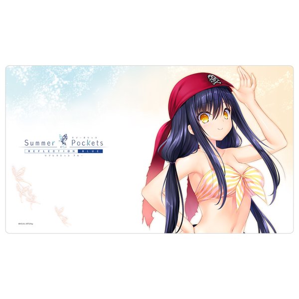 画像1:  【予約商品】  カーテン魂　Summer Pockets REFLECTION BLUE ラバーマット（久島鴎／夏フェス2025） 【26年12月上旬発売】    (1)
