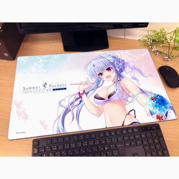 画像2:  【予約商品】  カーテン魂　Summer Pockets REFLECTION BLUE ラバーマット（空門蒼／夏フェス2025） 【26年12月上旬発売】    (2)