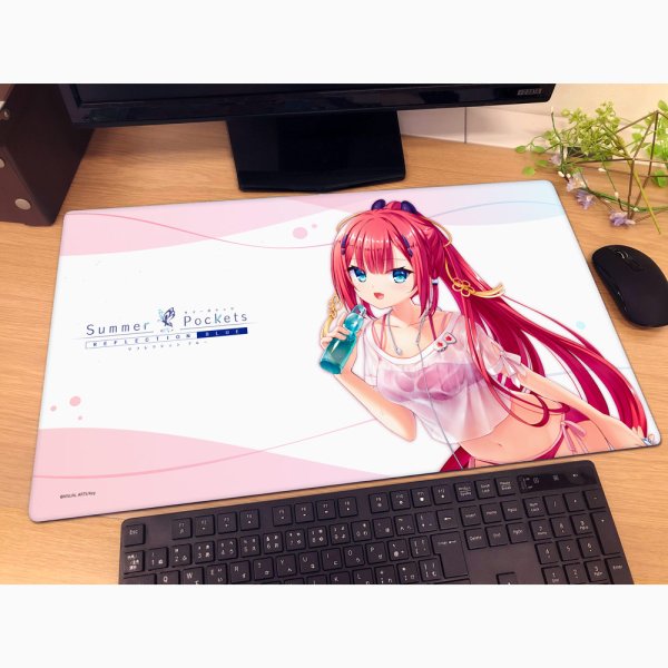 画像2:  【予約商品】  カーテン魂　Summer Pockets REFLECTION BLUE ラバーマット（神山識／夏フェス2024） 【26年12月上旬発売】    (2)