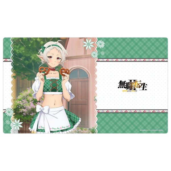画像1:  【再販予約商品】  カーテン魂　無職転生II 〜異世界行ったら本気だす〜 描き下ろしラバーマット（シルフィエット／ディアンドル） 【26年12月上旬再販】 (1)