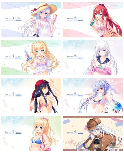 画像3:  【予約商品】  カーテン魂　Summer Pockets REFLECTION BLUE ラバーマット（鳴瀬しろは／夏フェス2024） 【26年12月上旬発売】    (3)