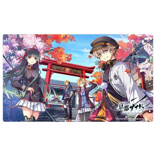 画像1:  【予約商品】  カーテン魂　亰都ザナドゥ -桜花幻舞- ラバーマット（パッケージイラスト） 【26年12月上旬発売】    (1)