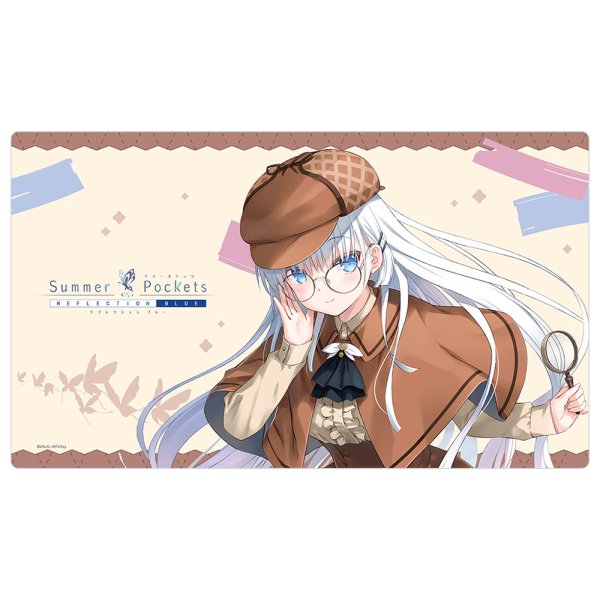 画像1:  【予約商品】  カーテン魂　Summer Pockets REFLECTION BLUE ラバーマット（鳴瀬しろは／探偵） 【26年12月上旬発売】    (1)