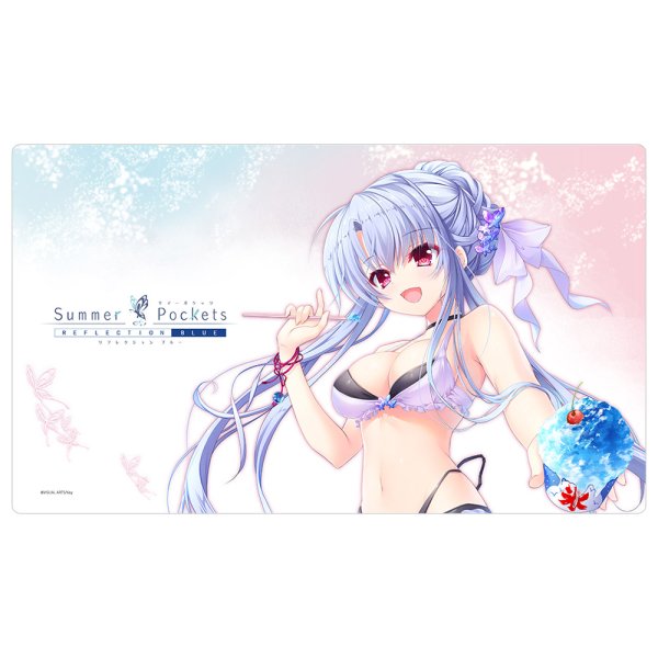 画像1:  【予約商品】  カーテン魂　Summer Pockets REFLECTION BLUE ラバーマット（空門蒼／夏フェス2025） 【26年12月上旬発売】    (1)