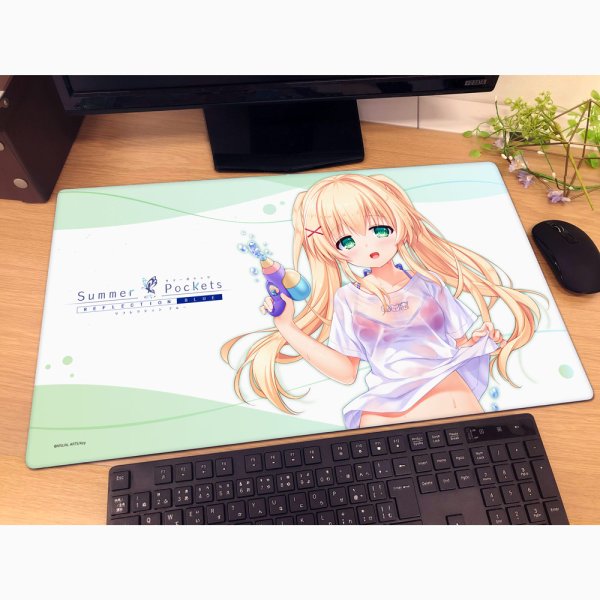 画像2:  【予約商品】  カーテン魂　Summer Pockets REFLECTION BLUE ラバーマット（紬ヴェンダース／夏フェス2024） 【26年12月上旬発売】    (2)