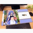 画像2:  【再販予約商品】  カーテン魂　無職転生II 〜異世界行ったら本気だす〜 描き下ろしラバーマット（ロキシー／ディアンドル） 【26年12月上旬再販】 (2)