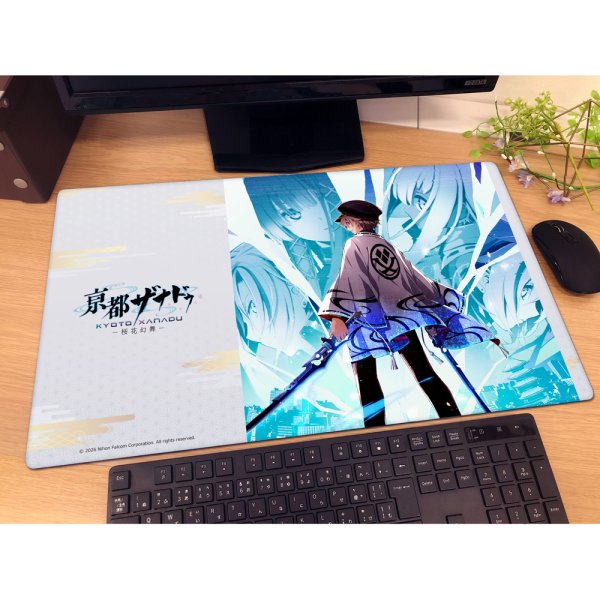 画像2:  【予約商品】  カーテン魂　亰都ザナドゥ -桜花幻舞- ラバーマット（ティザービジュアル） 【26年12月上旬発売】    (2)