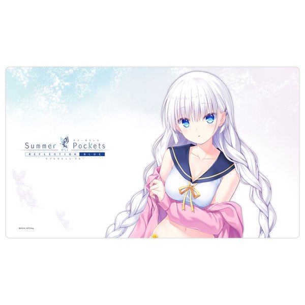 画像1:  【予約商品】  カーテン魂　Summer Pockets REFLECTION BLUE ラバーマット（鳴瀬しろは／夏フェス2025） 【26年12月上旬発売】    (1)