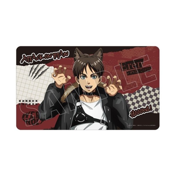 画像1:  【予約商品】  アルマビアンカ　TVアニメ『進撃の巨人』 描き下ろし エレン 狼男ver. マルチデスクマット 【26年12月上旬発売】 (1)