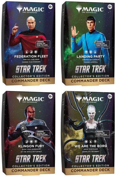 画像1:  【予約商品】  マジック・ザ・ギャザリング スター・トレック 統率者デッキ コレクターズエディション 英語版 4種 各1個セット    【26年11月13日発売】 (1)
