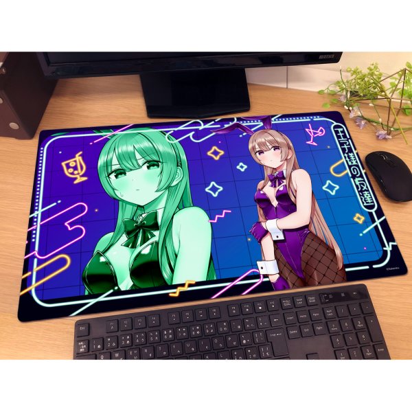 画像2:  【予約商品】  カーテン魂　王子様の友達 ラバーマット（瑠璃川紫津／バニー） 【26年12月中旬発売】 (2)