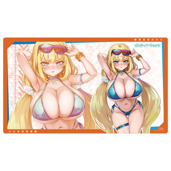 画像1:  【予約商品】  カーテン魂　ゴエティア・ショック　ラバーマット（アリシア／水着） 【26年12月中旬発売】 (1)