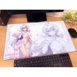 画像2:  【予約商品】  カーテン魂　よわよわ先生　描き下ろしラバーマット（鶸村ひより／ウエディング水着） 【26年12月中旬発売】 (2)