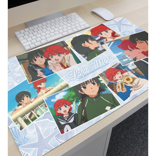 画像3:  【予約商品】  アルマビアンカ　TVアニメ「さよならララ」 ララ&大津茉里 場面写マルチデスクマット 【26年12月上旬発売】 (3)