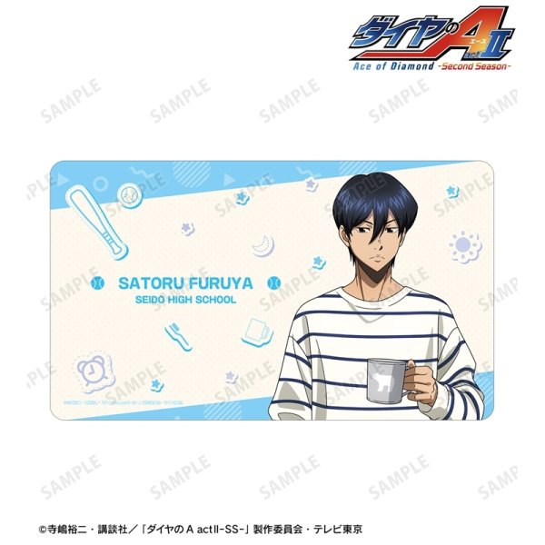 画像2:  【予約商品】  アルマビアンカ　TVアニメ『ダイヤのA actII -Second Season-』 描き下ろし 降谷 暁 朝の支度ver. マルチデスクマット 【26年12月上旬発売】 (2)